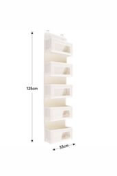 Living and Home 5 Pockets Over the Door Fabric Organizer Non Woven Hanging Storage in Beige - thumbnail 6