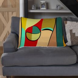 Benjamin Tate Design woman with chocolate in hand Designer Blanket in Natural - Size: 120 cm x 150 cm - thumbnail 2