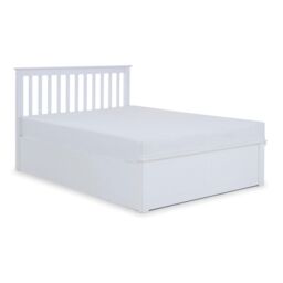 Bedmaster Malmo Wooden Ottoman Bed in White - Size: Small Double - thumbnail 5