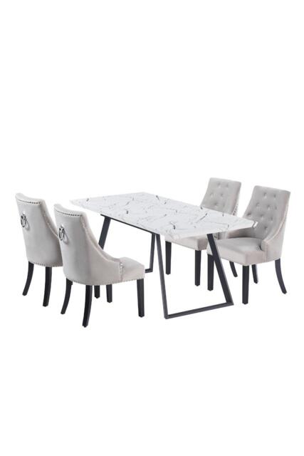 'Windsor Toga' LUX Dining Set a Table and Chairs Set of 4 - image 1