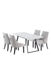 'Windsor Toga' LUX Dining Set a Table and Chairs Set of 4 - thumbnail 1