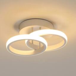Pheashine Sleek Dual-Ring LED Ceiling Light 22W 3000K Warm White 17cm Round - thumbnail 1