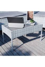 Home Discount Garden Vida Kendal 4 Piece Rattan Garden Furniture Set with Cover in Grey - thumbnail 4