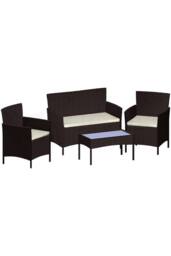 Home Discount Garden Vida Kendal 4 Piece Rattan Garden Furniture Set with Cover in Grey - thumbnail 6