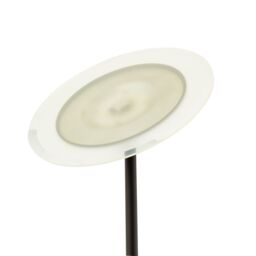 Happy Homewares LED Black Switched Uplighter Floor Lamp with Frosted White Polycarbonate Shade - thumbnail 5