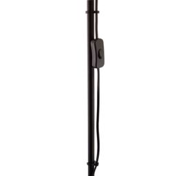 Happy Homewares LED Black Switched Uplighter Floor Lamp with Frosted White Polycarbonate Shade - thumbnail 4