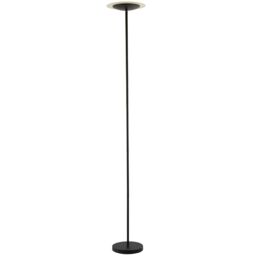 Happy Homewares LED Black Switched Uplighter Floor Lamp with Frosted White Polycarbonate Shade - thumbnail 2