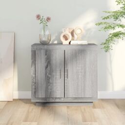 Berkfield Home Sideboard Grey Sonoma 80x40x75 cm Engineered Wood - Size: 80 x 40 x 75 cm - thumbnail 3