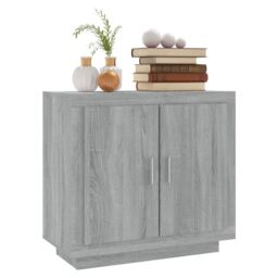 Berkfield Home Sideboard Grey Sonoma 80x40x75 cm Engineered Wood - Size: 80 x 40 x 75 cm - thumbnail 4