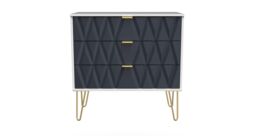 Ready Assembled 2 U Dallas 3 Drawer Chest (Ready Assembled) in Dark Blue - thumbnail 2
