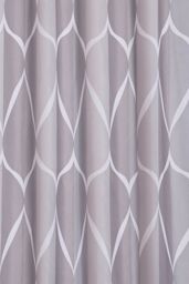 Neel Blue Lattice Grey Polyester Shower Curtain, Water-Resistant Bathroom Curtain With 12 Hooks - 180x200cm - Size: 180 cm width x 180 cm drop - thumbnail 6