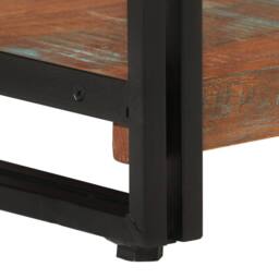 Berkfield Home Decorative 3-Tier Bookcase 77x30x80 cm Solid Wood Reclaimed & Iron - Size: 77 x 30 x 80 cm - thumbnail 5