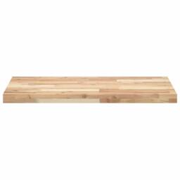 Berkfield Home Bathroom Vanity Top Untreated 140x50x4 cm Solid Wood Acacia in Brown - Size: 140 x 50 x 4 cm - thumbnail 3