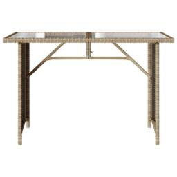 Berkfield Home Beautiful 2 Piece Garden Dining Set with Cushions Beige Poly Rattan - thumbnail 7