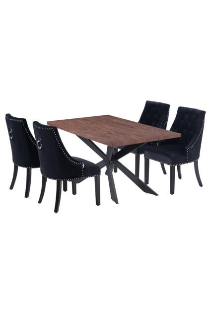 'Windsor Duke' LUX Dining Set a Table and Chairs Set of 4 - image 1