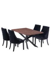 'Windsor Duke' LUX Dining Set a Table and Chairs Set of 4 - thumbnail 1