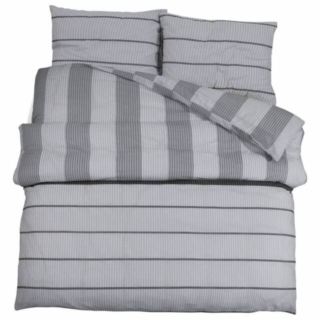 Berkfield Home Duvet Cover Set Grey 260x240 cm Cotton - image 1