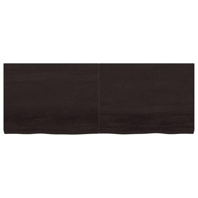 Berkfield Home Beautiful Wall Shelf Dark Grey 160x60x(2-6) cm Treated Solid Wood Oak - image 1