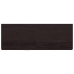 Berkfield Home Beautiful Wall Shelf Dark Grey 160x60x(2-6) cm Treated Solid Wood Oak