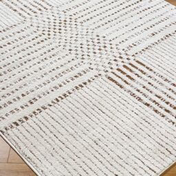 Livabliss Galey Alix Architect IV-Modern Ivory Black Graphic High Pile Living Dining Bedroom Rug in Brown - Size: 200 cm x 275 cm - thumbnail 6