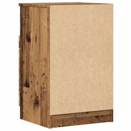 Berkfield Home Elegant Bedside Cabinet Old Wood 40x36x65 cm Engineered Wood in Brown - Size: 40 x 36 x 65 cm - thumbnail 7