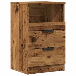 Berkfield Home Elegant Bedside Cabinet Old Wood 40x36x65 cm Engineered Wood in Brown - Size: 40 x 36 x 65 cm - thumbnail 3