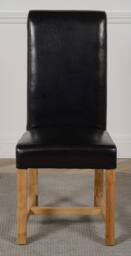 Thats Furniture Washington Leather Dining Chairs for Dining Room or Kitchen in Black - thumbnail 2