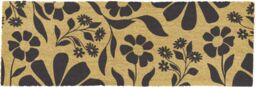 Artsy Mats Black Floral Pattern Coir Doormat (120 x 40cm) in Brown - Size: 40 cm x 120 cm - thumbnail 6
