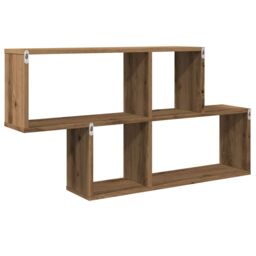 Berkfield Home Wall Shelf Artisan Oak 100x18x53 cm Engineered Wood in Brown - Size: 100 x 18 x 53 cm - thumbnail 6