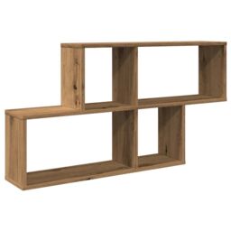 Berkfield Home Wall Shelf Artisan Oak 100x18x53 cm Engineered Wood in Brown - Size: 100 x 18 x 53 cm - thumbnail 2