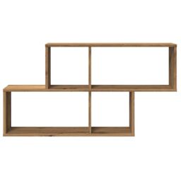 Berkfield Home Wall Shelf Artisan Oak 100x18x53 cm Engineered Wood in Brown - Size: 100 x 18 x 53 cm - thumbnail 4