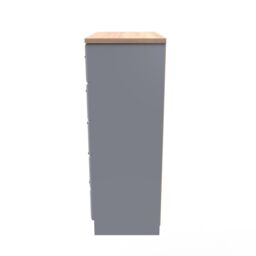 Ready Assembled 2 U Norfolk 5 Drawer Chest (Ready Assembled) in Dark Grey - thumbnail 2