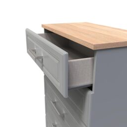 Ready Assembled 2 U Norfolk 5 Drawer Chest (Ready Assembled) in Dark Grey - thumbnail 5