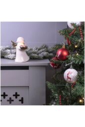 Netagon Festive Ceramic Winged Christmas Angel Tealight Holder in Gold in White - thumbnail 1