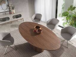 Angel Cerda Grey MDF Sideboard with Walnut Legs & LED Interior - thumbnail 6