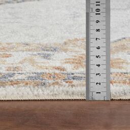 Livabliss Lilian-Washable Grey Brown Blue Vintage Traditional Boho Living Dining Rug - Size: 160 cm x 215 cm - thumbnail 7