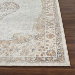 Livabliss Lilian-Washable Grey Brown Blue Vintage Traditional Boho Living Dining Rug - Size: 160 cm x 215 cm - thumbnail 5