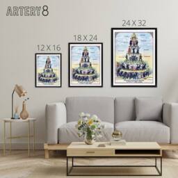 "Artery8 Pyramid Of The Capitalist System Framed Canvas Wall Art Print - Size: W12"" x H16""" - thumbnail 4