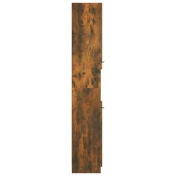 Berkfield Home Bathroom Cabinet Smoked Oak 32x34x188.5 cm Engineered Wood in Brown - thumbnail 9