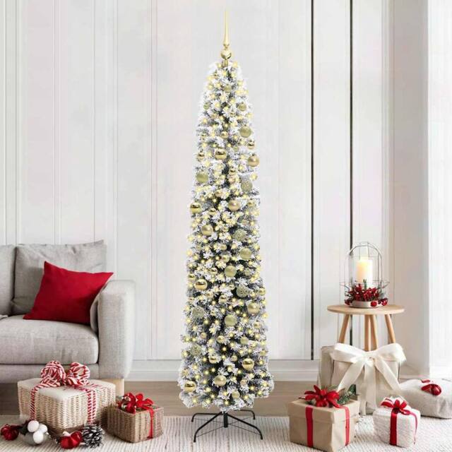 Berkfield Home Artificial Christmas Tree with 300 LEDs with Stand Green 210 cm - image 1