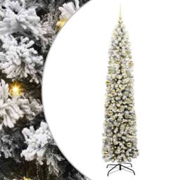 Berkfield Home Artificial Christmas Tree with 300 LEDs with Stand Green 210 cm - thumbnail 2