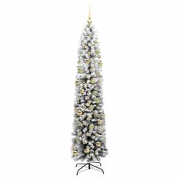 Berkfield Home Artificial Christmas Tree with 300 LEDs with Stand Green 210 cm - thumbnail 4