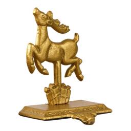 Dibor Set of 4 Santa's Sleigh Gold Stocking Hooks Christmas Stocking Holders - Size: 1 Pack - thumbnail 3