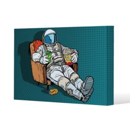 Benjamin Tate Design loneliness in space. Pop art retro (Canvas Print) / 127 x 101 x 4cm in Natural - Size: 127 x 101 x 4 cm - thumbnail 1