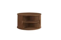 Birlea Axel Round Fluted Coffee Table with Storage Walnut in Brown - Size: 1 Pack - thumbnail 8
