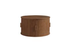 Birlea Axel Round Fluted Coffee Table with Storage Walnut in Brown - Size: 1 Pack - thumbnail 7