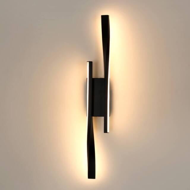 Pheashine Modern Geometric Wall Light 16W 3000K Warm White IP44 Rated in Black - image 1