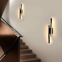 Pheashine Modern Geometric Wall Light 16W 3000K Warm White IP44 Rated in Black - thumbnail 7