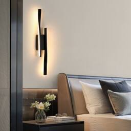 Pheashine Modern Geometric Wall Light 16W 3000K Warm White IP44 Rated in Black - thumbnail 2