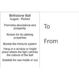 Sienna Glass Birthstone Ball August Peridot in Light Green - thumbnail 3